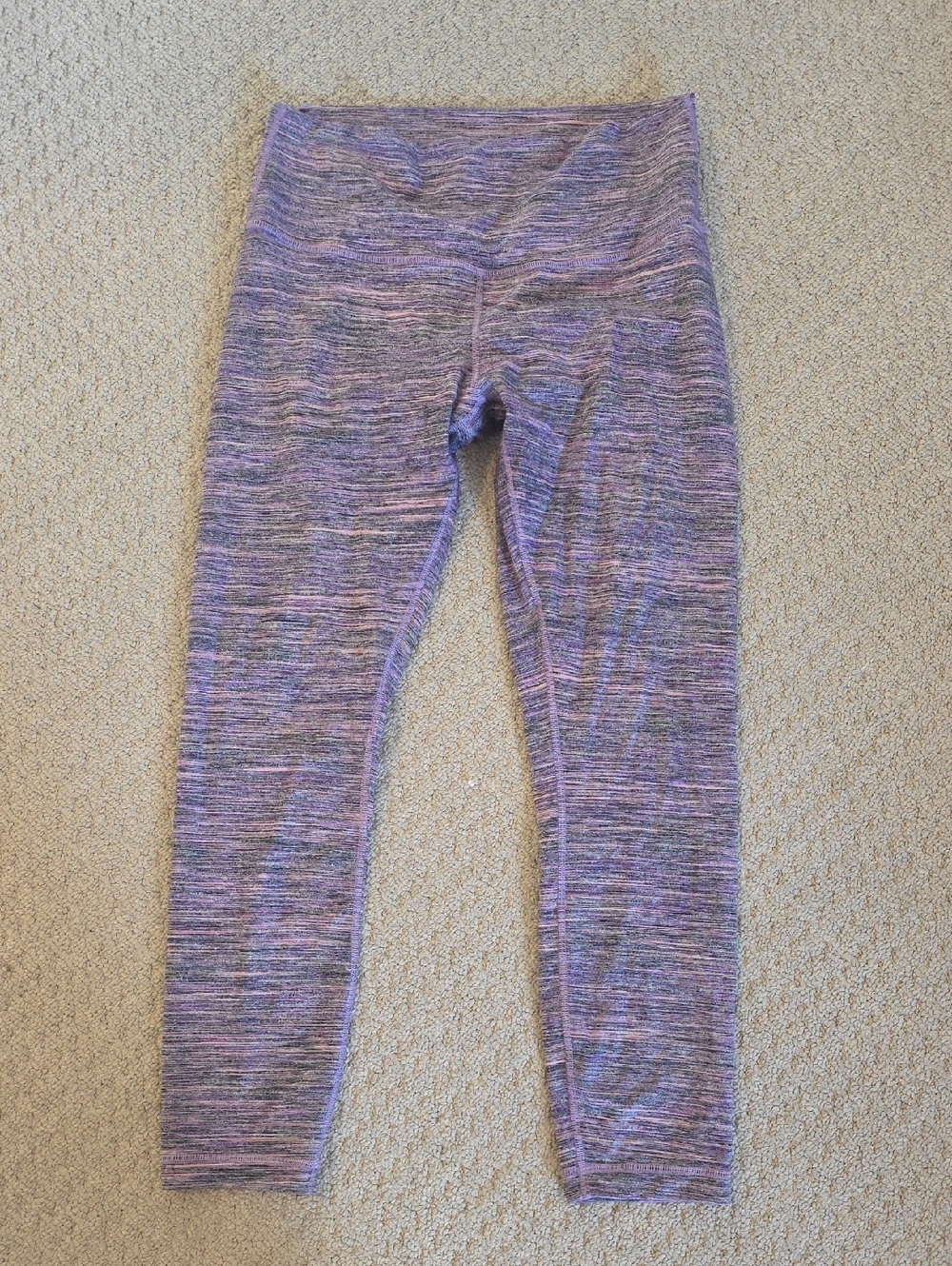Lululemon Wunder Under Purple Space-Dye Leggings 25" Inseam